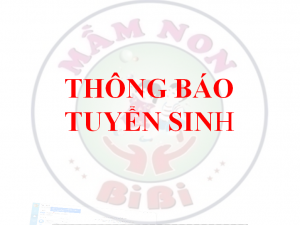 MẦM NON BIBI 10 HỆ SONG NGỮ- THÔNG BÁO TUYỂN SINH ( Năm học 2018 – 2019 )